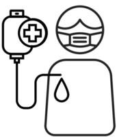 Patient icon. outline icon style. healthcare and medical icon vector