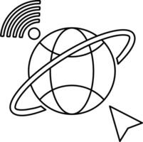 Internet icon. outline icon style vector