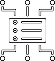 Digital Data icon. outline icon style vector