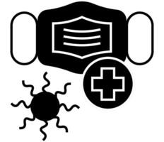 Mask icon. Healthcare and medical icon. solid icon style vector