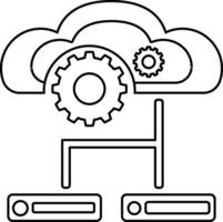 IT infrastructure icon. outline icon style vector
