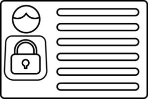 Data Privacy icon. outline icon style vector