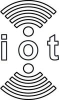 internet of things icon. outline icon style vector