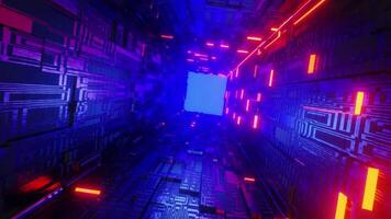 Purple-colored square visual effect transition view video