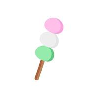 Pastel dango on white background. vector