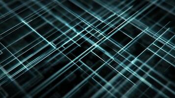 Futuristic technology background with glowing digital lines and bright electrical signals. Circuit blueprint pattern animation for science fiction, programming and computer engineering. 4K 60fps video