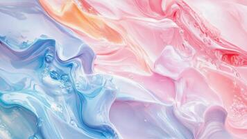 Abstract pattern created by blending pink and blue oil paint, ideal for backgrounds and creative projects video