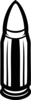 Sleek Bullet Silhouette Symbol of Speed and Precision vector