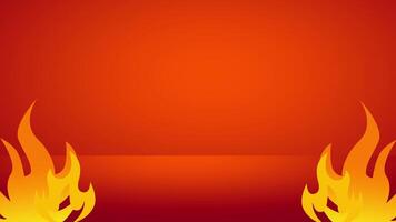 Animation of bold red background with stylized flames, creating a fiery atmosphere ideal for designs that need a touch of heat and intensity video