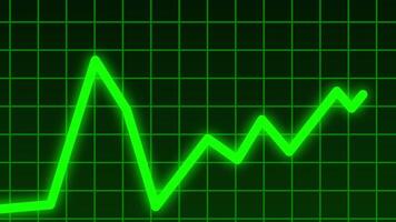 Animation of green graph icon illustrates data trends and analytics, commonly used in business and technology to represent performance metrics and growth video