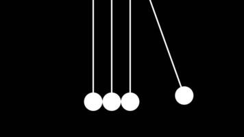 Animation of pendulum icon illustrates the concept of motion and balance, often used to represent time, rhythm, and the laws of physics in design video