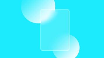 Animation of minimalist design featuring translucent blue shapes and a clear frame, offering a modern and stylish backdrop for various creative projects video