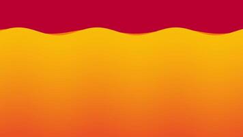 Animation of serene landscape featuring gentle waves of yellow and orange, blending seamlessly into a rich red background, evoking a sunset feel video