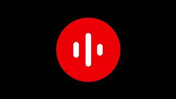 Animation of play button icon, depicted in red, signifies the initiation of action or media playback, encouraging user engagement and interaction video