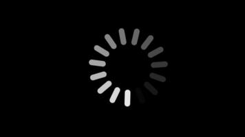 Animation of loading spinner is a dynamic visual element that indicates ongoing processes, reassuring users that their request is being processed video