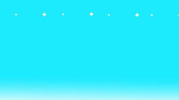 Animation of vibrant blue background adorned with sparkling stars, creating a cheerful and uplifting atmosphere perfect for any creative project video