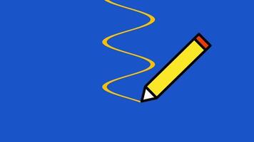 pencil drawing icon symbolizes creativity and artistic expression, often used in designs to represent writing, sketching, and idea generation video