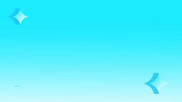 Animation of vibrant blue gradient background adorned with shimmering shapes, creating a refreshing and lively atmosphere perfect for digital designs video