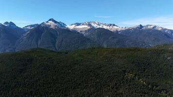 Aerial view of mountains with glaciers near Squamish, British Columbia, Canada. video