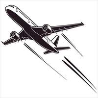 Airplane flying in the sky vector