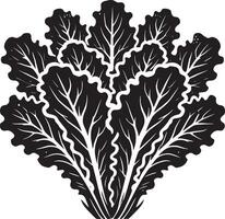 Captivating lettuce leaf shape design on a white background vector