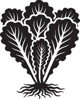 Vibrant lettuce leaf artwork on a blank white surface vector