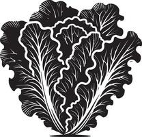 Striking lettuce leaf shadow design on white vector