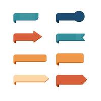 collection of edge page blank label or edge banner ribbon for ecommerce website shop vector