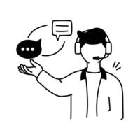 Take a look at this amazing icon of customer support in modern style vector