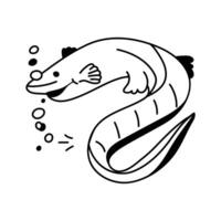 Get this creative icon of snake fish in trendy style vector