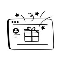 Icon for rewards and benefits for repeat customers vector