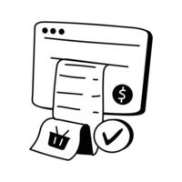 Get this amazing icon of shopping invoice in modern style vector