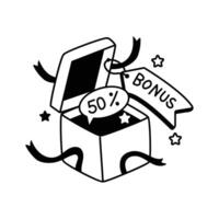 Represents rewards or bonuses earned through purchases in e commerce vector
