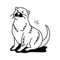 Take a look at this amazing icon of otter in modern style vector