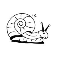 A cute snail crawling underwater, ready for premium use vector