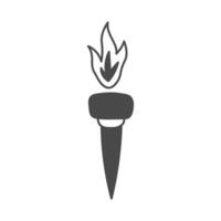 Torch hand drawn icon vector