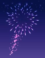 Experience a Spectacular and Vibrant Firework Display in the Night Sky vector