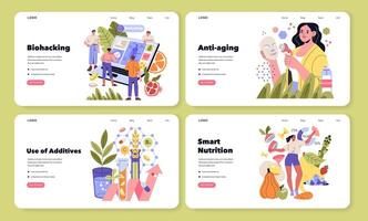 Biohacking. Flat Illustration vector