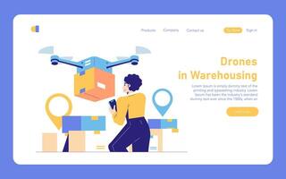 Logistics Automation. Flat Illustration vector