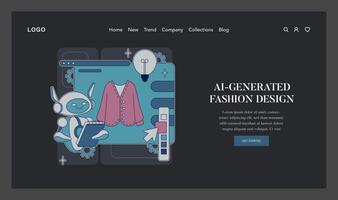 Automation In Creativity. Flat Illustration vector