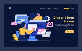 Development Process Automation. Flat Illustration vector