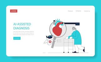 Automation In Healthcare. Flat Illustration vector