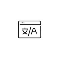 Translate Line Style Icon Design vector