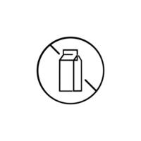 Dairy Free Line Style Icon Design vector
