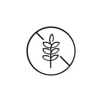 Gluten Free Line Style Icon Design vector