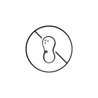 Nut Free Line Style Icon Design vector