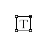 Text Line Style Icon Design vector