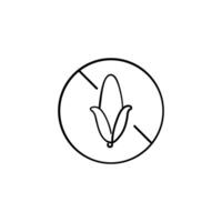 Corn Free Line Style Icon Design vector
