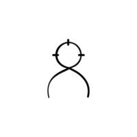 Target Line Style Icon Design vector