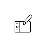 Digital Drawing Line Style Icon Design vector